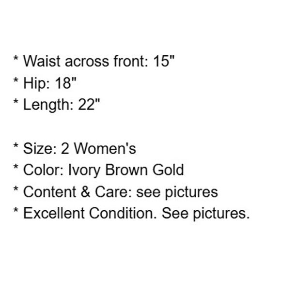 J Crew Skirt Womens 2 Linen Blend Ivory Brown Animal Print Lined Pencil Career - Picture 4 of 9